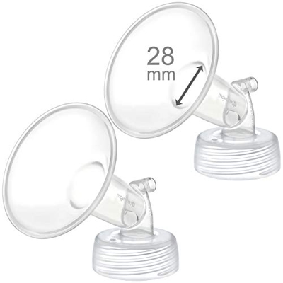 2 x 28 mm Maymom Parti per pompa a collo largo per Spectra S1/S2, con flangia a collo largo; non originali; ricambio per Spectra-Shield (flangia Spect