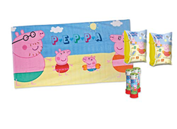 kl Accessori Mare Piscina Set n 18 Telo + Braccioli + Bolle di Sapone (Peppa Pig) precio