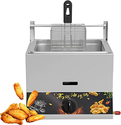 CRADZZA Friggitrice A Gas per Ristorante con Cucina Domestica, Grande capacità 11L/23L, con Cestelli E Coperchio Rimovibili, Acciaio Inossidabile 304, en oferta