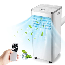 GYMAX 2,1 kW 15+㎡4 in 1 Climatizzatore Portatile con Raffreddamento, Deumidificazione, Ventola e Modalità Notturna, Timer 24 Ore, Pannello&Telecomando precio