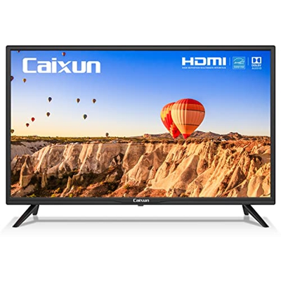 Caixun TV 32 Pollici, HD LED Televisore con 3 HDMI, 2 USB, Triple Tuner (DVB-T/T2/C/S/S2), TV e Monitor Dual Use, Ideale per Home Office o Piccole Spa