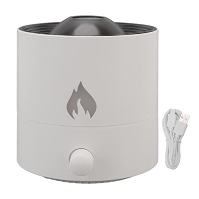Haofy Diffusore di Aromaterapia a Imitazione di Fiamma, Umidificatore per Diffusore di Aromi da 180 Ml con Lampada a Fiamma di Simulazione Anello di F