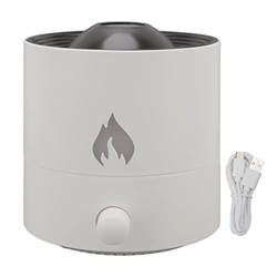 Diffusore di Oli Essenziali, Umidificatore Diffusore di Aromi da 180 Ml con Lampada a Fiamma di Simulazione Diffusore di Oli Essenziali di Fiamma Ad A en oferta