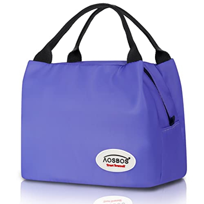 Aosbos Borsa Frigo Portatile Borraccia Termica Contenitori per Alimenti, Grande Donna Borsa Impermeabile Mare Accessori Spiaggia Campeggio Viaggio, Vi