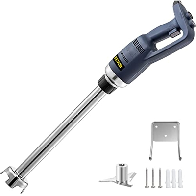 VEVOR Frullatore a Immersione 500W, Frullatore Elettrico Commerciale 40cm, Velocità Variabile, 4000-16000RPM, Frullatore a Immersione, Sbattitore Elet