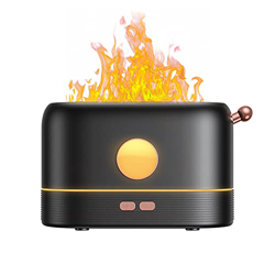 SHUAIGUO Simulazione Fiamma Aroma Umidificatore d'aria Desktop 2-in-1 Umidificatore a nebbia e diffusore di aromaterapia per olio essenziale con lampa en oferta