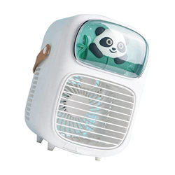 Funtasica Ventola del condizionatore d'Aria, Luce Notturna per Animali Domestici Ventilatore Mister di Raffreddamento Personale Ricaricabile, Bianco en oferta