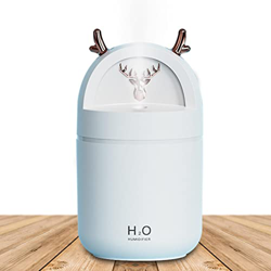 Lanru Mini Umidificatore | Mini umidificatore Super Silenzioso da 280 ml con 2 modalità di nebulizzazione e spegnimento Automatico,Umidificatore Multi en oferta