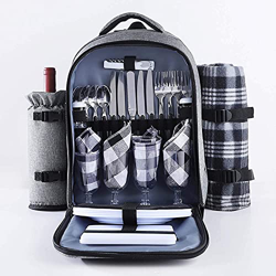 4 Person Backpack Cooler Bag Insulated Hamper Bottle Holder for Beach Picnic Camping Sports precio