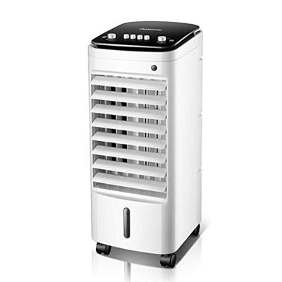 Household Mobile Air-Conditioning Fan Air Cooler Dual-Tank Cooling Humidification And Purification Page Energy Saving White