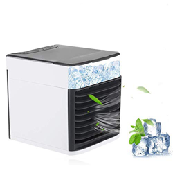 Air Cooler Portable Mobile Air Conditioner 3 in 1 Evaporative Coolers Humidifier Purifier with USB 3 Speeds Desktop Cooling Fan for Office Home Dorm T en oferta