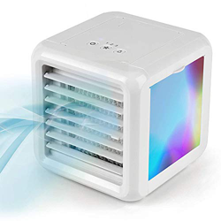 Mini Table Top Air Cooler Three Speed Settings 7 Colour Changing LED Lights 600 ml 5 W White precio