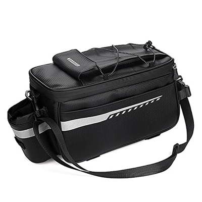 Yolispa Borsa termica portatile di grande capacità per portabici posteriore con porta bottiglie