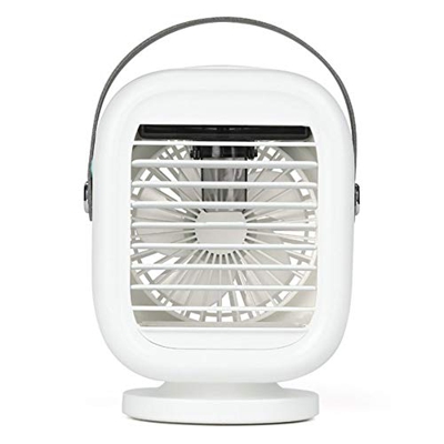 Portable Air Conditioner Air Cooler Fan Head-Shaking Mini Air Conditioner Multi-Function Humidifier Purifier Electric Desk Fan Green (White)