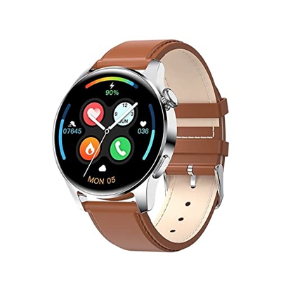 Orologi Sportivi Smart Watch Uomo Impermeabile Sport Fitness Display Meteo Chiamata Bluetooth Smartwatch Sport e Tempo Libero (Color : Black Silicone 