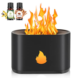 Yokilly Diffusori di Olio,Diffusore di Fiamma Diffusore di Olio Essenziale da 200ML,Diffusore d'Aria con Legno di Sandalo e Olio Essenziale di Vanigli en oferta