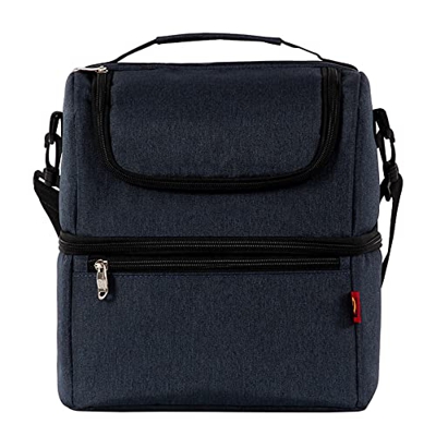 Lixada Borsa da Pranzo Isolata a Due Piani Leggero A Prova di Perdita Grande capacità Sacco per Il Pranzo Mantieni Caldo/Freddo Borsa Termica con Trac