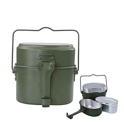 #355P6O 3In1 Alluminio Lunch Box Outdoor Picnic Box Riscaldamento Viaggi Escursioni Campeggio Stoccaggio, Verde #355p6o, M