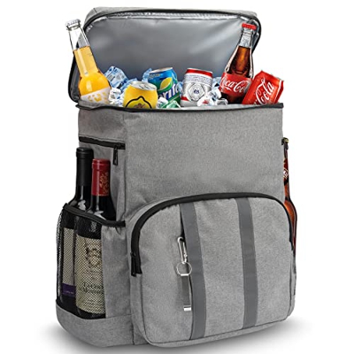 Zaino refrigerante da 40 l, grande borsa frigo, zaino da birra con scomparto termico, impermeabile, 24 ore, per barbecue, picnic, campeggio, spiaggia,