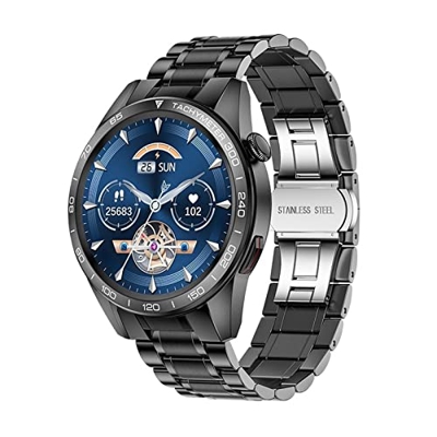 Orologi Sportivi Chiamata Bluetooth Smartwatch Men Screen Support On Display Smart Watch Waterproof Sport e Tempo Libero (Color : Belt Brown)