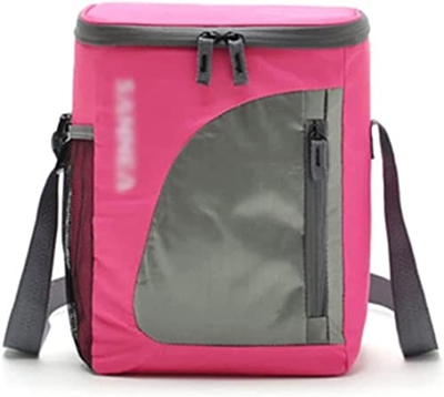 Haiqings Borsa Termica Escursionismo Campeggio Picnic Zaino Termico Portatile Isolato Zaino for La Consegna di Alimenti Borsa Pranzo (Color : Pink Siz