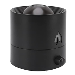 Diffusore di Olio Essenziale Umidificatore a Nebbia di Fumo Lampada a Fiamma di Grande Calibro da 180 ml per Uso in Camera da Letto Nero precio