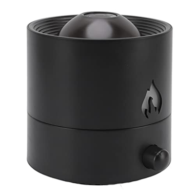 Diffusore di Olio Essenziale Umidificatore a Nebbia di Fumo Lampada a Fiamma di Grande Calibro da 180 ml per Uso in Camera da Letto Nero