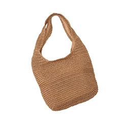Vokmon Borsa da donna Borsa a tracolla portatile riutilizzabile con cerniera tascabile con cerniera, Cachi scuro características