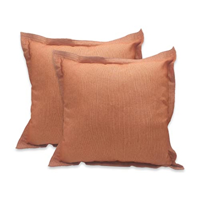 Casaviva ® Set 2 cuscini Completi di Imbottitura in Misto Cotone Riciclato Effetto Canapa Idrorepellenti Made in Italy Interni ed Esterni Sfoderabili