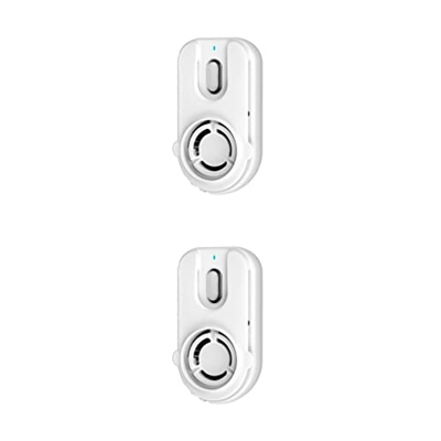 tieedhfu 2 Set di Ventole portatili per il raffreddamento dell'aria indossabili con clip per esterni, colore bianco
