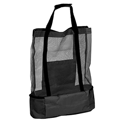 Fupei Borsa da Spiaggia, Borsa da Spiaggia con Dispositivo di Raffreddamento Resistente e Durevole per Feste in Piscina, Picnic, spiagge(Nero)
