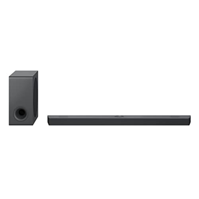LG S90QY Soundbar TV 570W, 5.1.3 Canali con Subwoofer Wireless, 3 canali up-firing, Audio Meridian, Dolby Atmos, DTS:X, IMAX Enhanced, Bluetooth, Wi-F