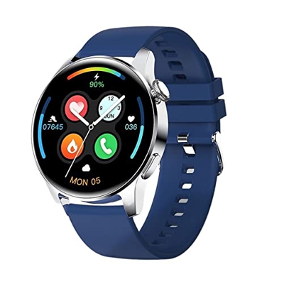 Orologi Sportivi Smartwatch Uomo Impermeabile Sport Fitness Tracker Meteo Display Bluetooth Chiama Smartwatch Sport e Tempo Libero (Color : White Stee