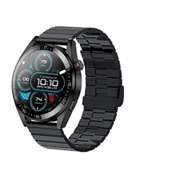 Orologi Sportivi Bluetooth Call Watch Screen Smart Watch Sports Tracker Smartwatch da Uomo Sport e Tempo Libero (Color : Leather Dark Gray) precio