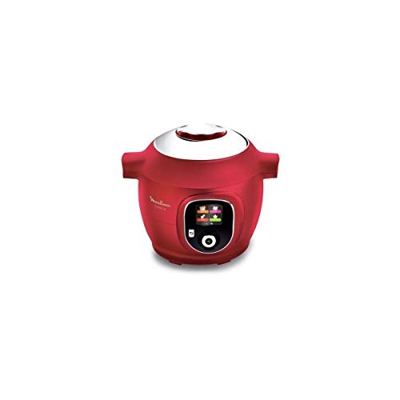 Moulinex Rosso Cookeo+ CE851500 Multicooker Intelligente 6L 1600W, Ceramica