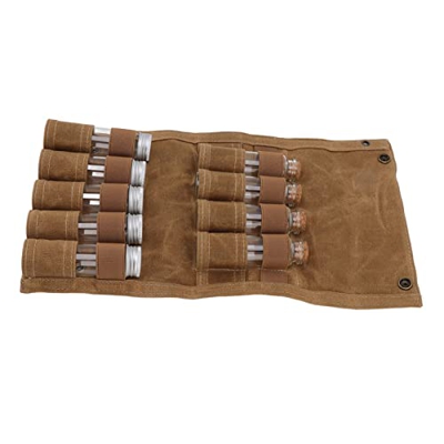 Borsa per Bottiglie di spezie Borsa per Bottiglie di spezie da Campeggio Panno Umido Universale Portatile per Picnic (Cachi)