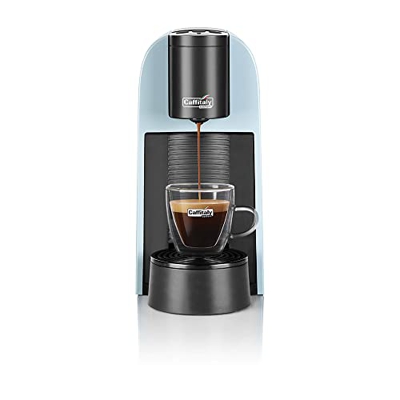 Caffitaly System - VOLTA S35 Macchina da Caffè Espresso per Capsule Originali R-Smart - Compatta, Veloce e Silenziosa, Poggia Tazze Regolabile, Celest