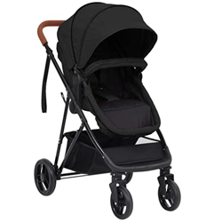vidaXL Passeggino 2 in 1 Antracite e Nero in Acciaio precio