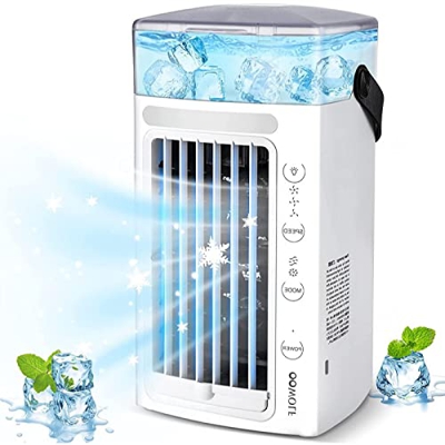 Xirlzhed Ventilatore Raffrescatore Evaporativo Aria - Raffreddatore Ad Aria 4 in 1 Climatizzatore per Camper - 3 velocità Regolabili Climatizzatore da
