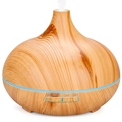 Aidodo Diffusore di Oli Essenziali 500ML Umidificatore Diffusore di Aromi,Ultrasuoni Vaporizzatore 7 Colori LED, Purificatore aria, Diffusore essenze, características