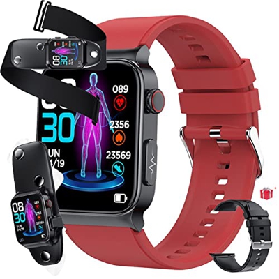 Smartwatch Orologio Intelligente ECG, Inseguitore di Fitness con Temperatura ECG PPG SPO2 Frequenza Cardiaca HRV Pressione Sanguigna Sonno Calorie Ins