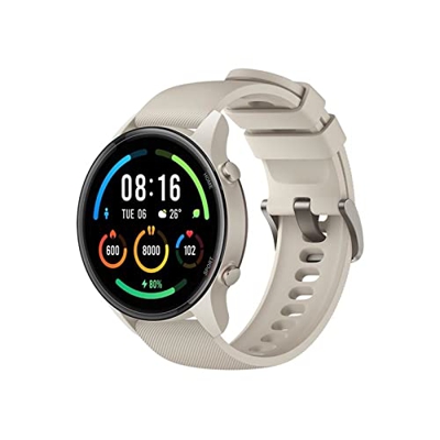 TECHSOUK Orologi Intelligenti Orologio in Edizione Globale GPS Bluetooth 5.05 ATM Smartwatch Sportivo Impermeabile Elettronica (Color : Mi Watch Ivory