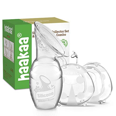 haakaa Tiralatte Manuale e Collettore di Latte Materno Combinato Coccinella Conchiglie per Allattamento al Seno in Silicone Tazze per Allattamento al 
