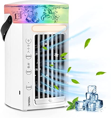 Xirlzhed Condizionatore Portatile Mini - Raffredda E Umidifica Condizionatore Portatile Cubo, Dispositivo di Raffreddamento Personale Ventilatore per