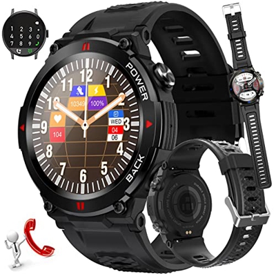Smartwatch Orologio Intelligente per Gli Uomini,Bluetooth per Effettuare/ricevere Chiamate Fitness Tracker con 20 modalità Sportive Frequenza Cardiaca