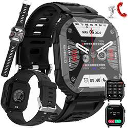 Smartwatch Orologio Intelligente per Uomo,Tracker Fitness con Risposta alle Chiamate E Testo Bluetooth,Orologio Sportivo con Frequenza Cardiaca,Pressi en oferta
