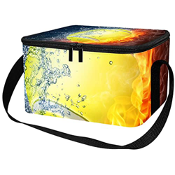 Borsa da pranzo isolata Donne Box per le donne uomini, Water Fire Baseball en oferta