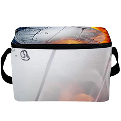 Borsa da pranzo isolata Donne Box per le donne uomini, Fire Water Art Volleyball características
