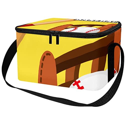 Borsa da pranzo isolata Donne Box per le donne uomini, Baseball Sport Cartoon