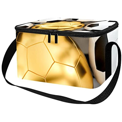 Borsa da pranzo isolata Donne Box per le donne uomini, Sport Golden Football